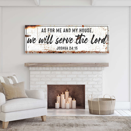 Canvas rustic sign Joshua 24:15 We Will Serve The Lord Tailored Canvases on Tampa Home & Garden Store