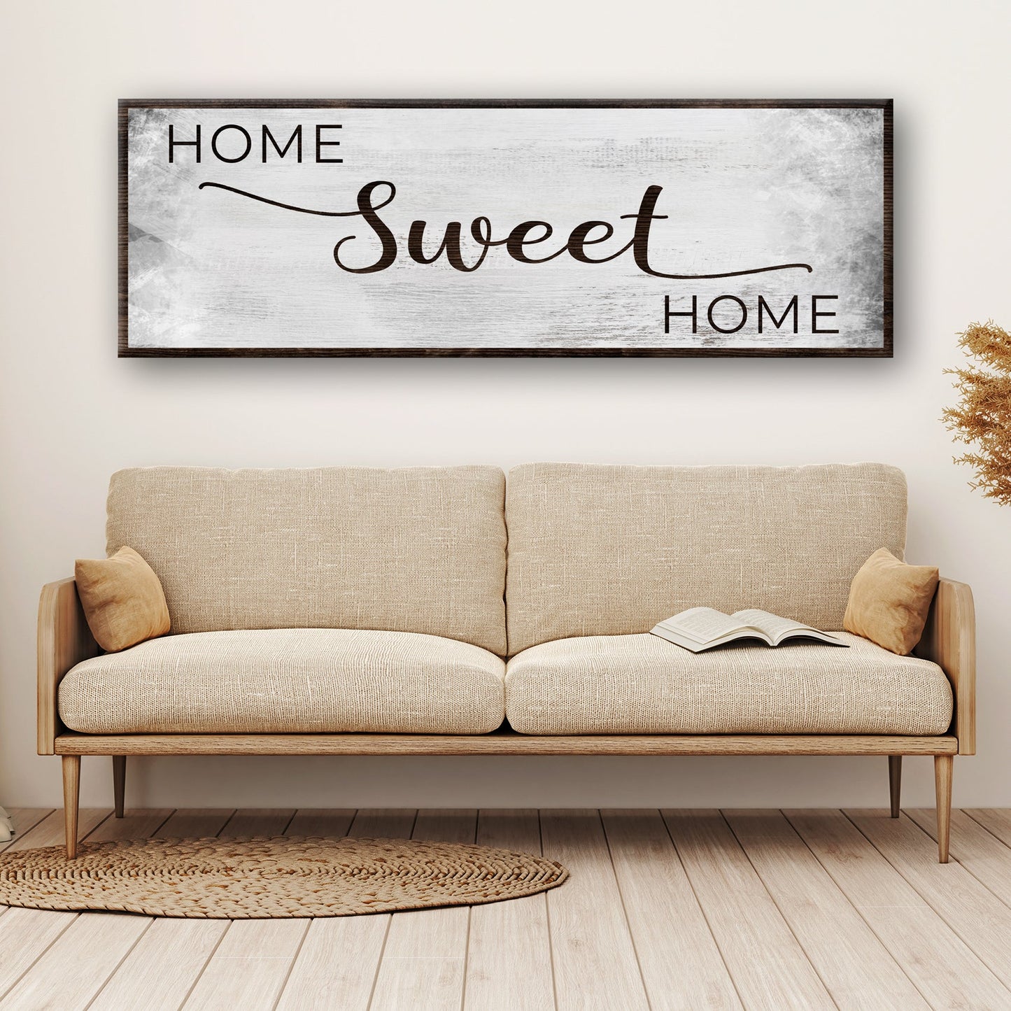 Home Sweet Home grunge sign canvas wall art Tailored Canvases on Tampa Home & Garden Store