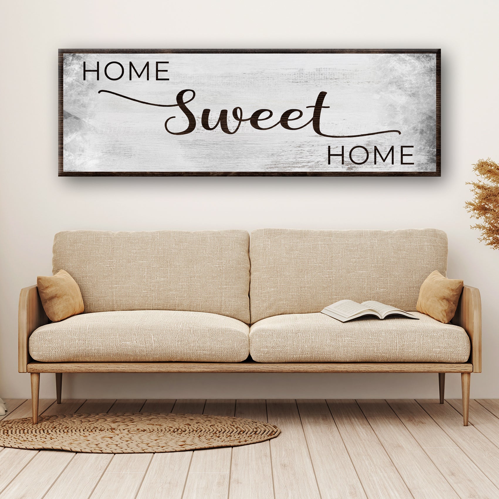 Home Sweet Home grunge sign canvas wall art Tailored Canvases on Tampa Home & Garden Store