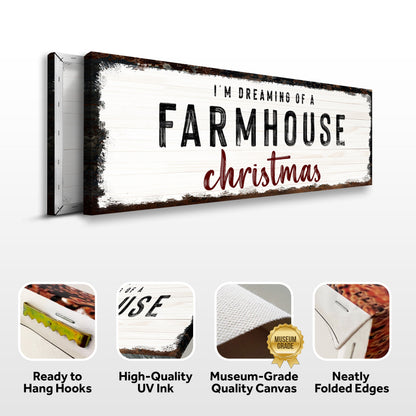 Farmhouse Christmas Sign canvas by Tailored Canvases with wood panel and rustic border on Tampa Home & Garden Store