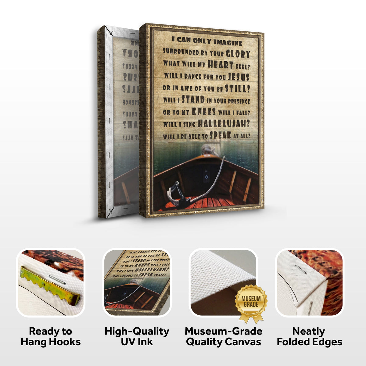 I Can Only Imagine Sign II canvas by Tailored Canvases wood frame on Tampa Home & Garden Store