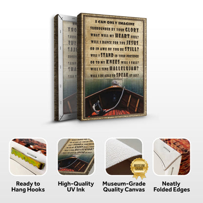 I Can Only Imagine Sign II canvas by Tailored Canvases wood frame on Tampa Home & Garden Store