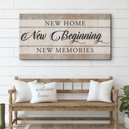 New Home New Beginning Sign VI canvas crafting sign by Tailored Canvases on Tampa Home & Garden Store