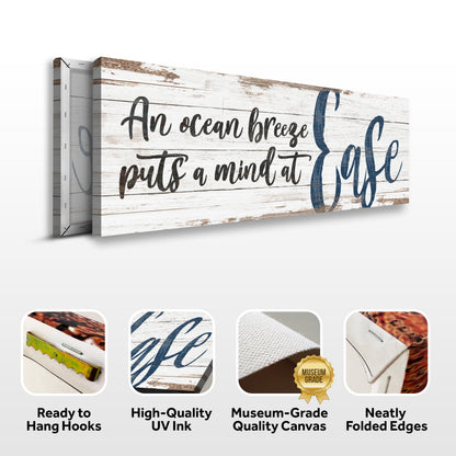 Coastal Beach House Sign II canvas by Tailored Canvases with white wood plank look on Tampa Home & Garden Store