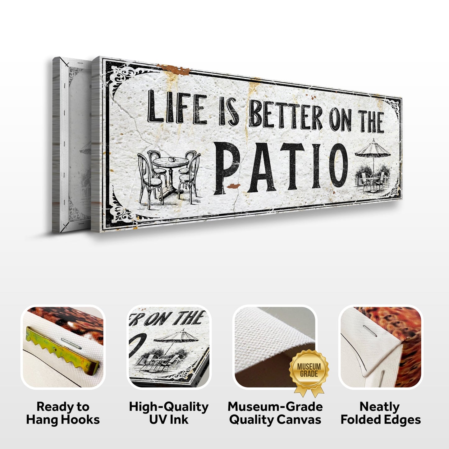 Life Is Better On The Patio Sign IV canvas Tailored Canvases, sign patio furniture on Tampa Home & Garden Store