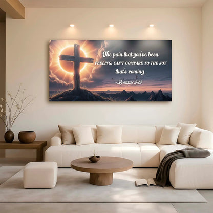 Romans Eight Eighteen Joy That's Coming Faith Sign