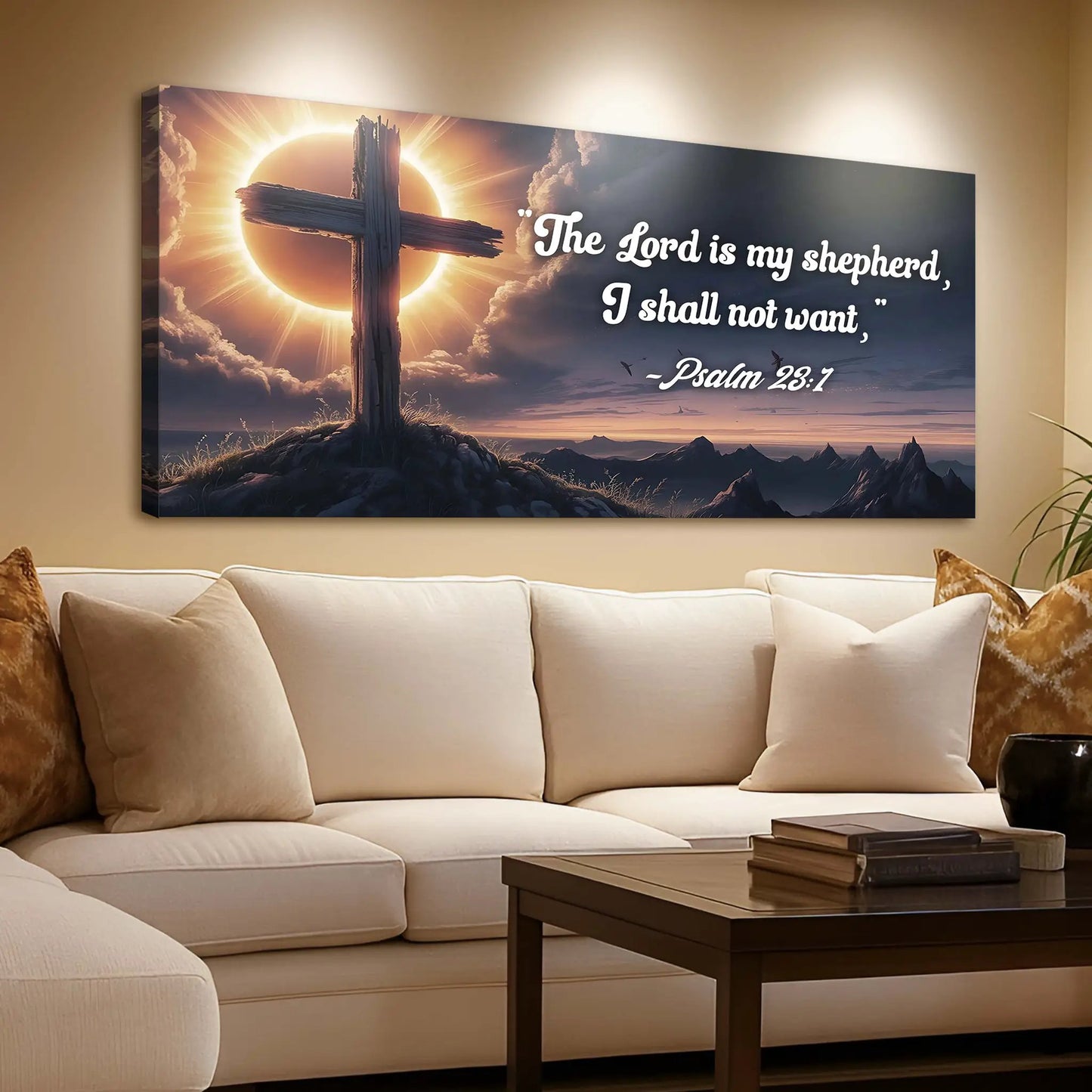Psalm 23 1 the Lord Is My Shepherd Sign Wall Art