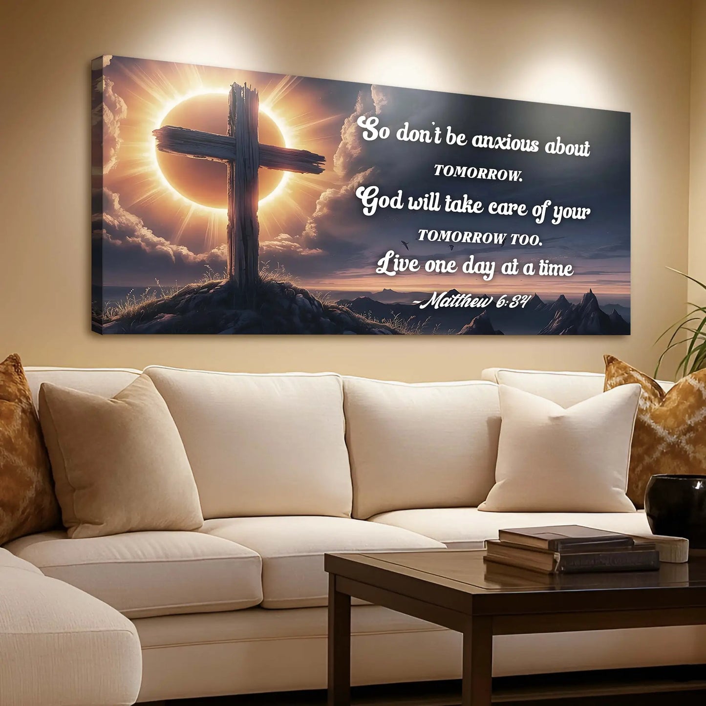 Matthew 6 34 God Will Take Care Of Tomorrow Sign