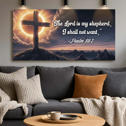 Psalm 23 1 the Lord Is My Shepherd Sign Wall Art