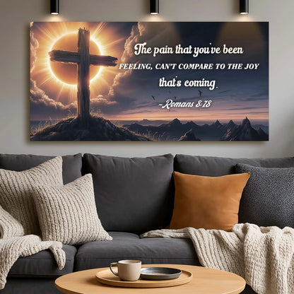 Romans Eight Eighteen Joy That's Coming Faith Sign