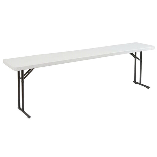 Steel Frame 72-inch Rectangular Gray Plastic Top Folding Table - Tampa Home & Garden Store
