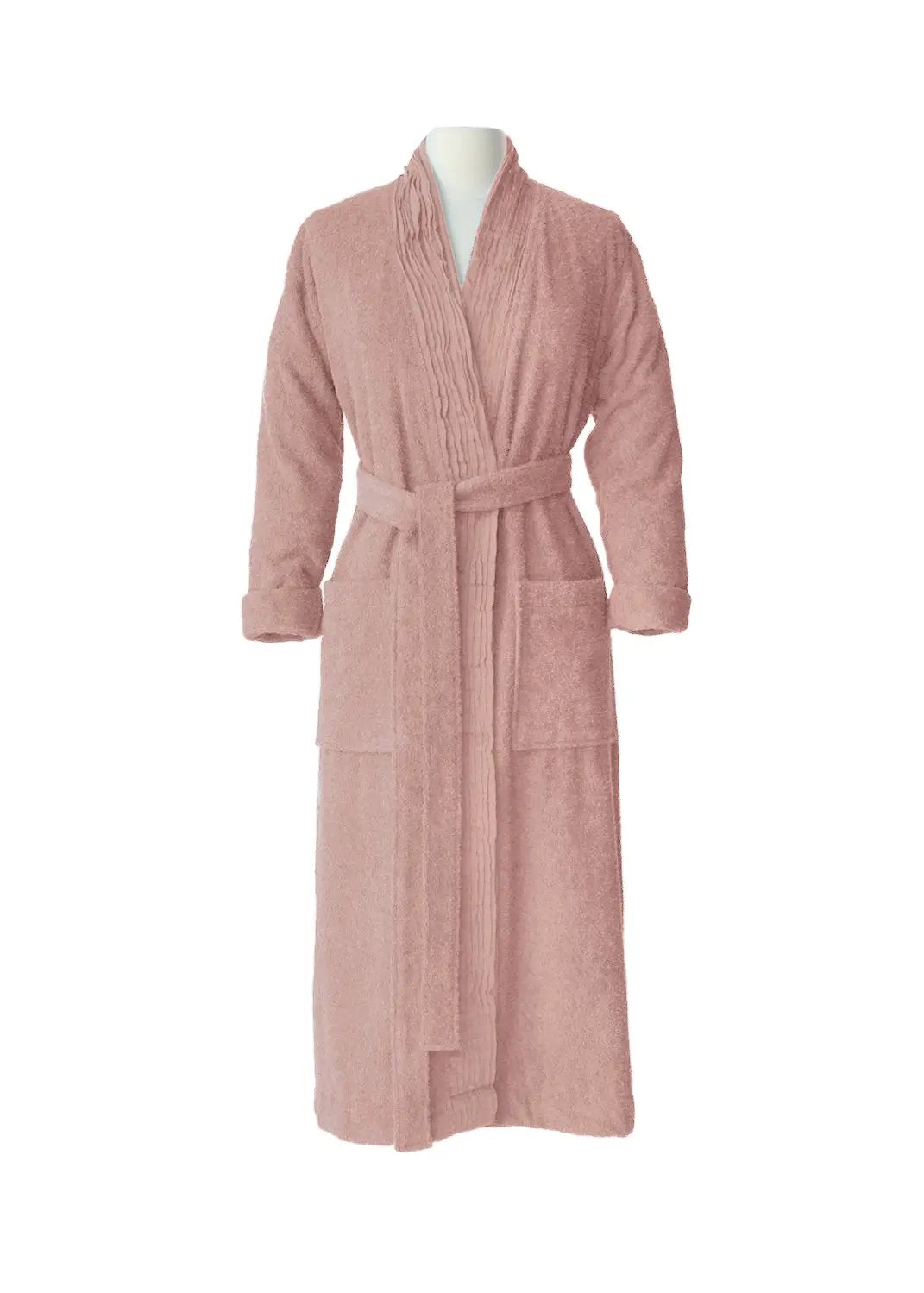 Turkish Cotton Pleated Bathrobe in Terry Cloth