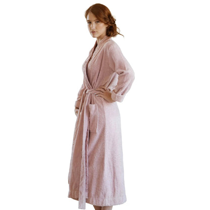 Turkish Cotton Pleated Bathrobe in Terry Cloth
