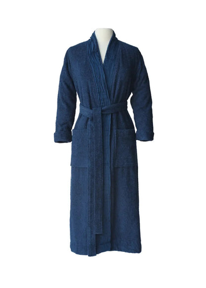 Turkish Cotton Pleated Bathrobe in Terry Cloth