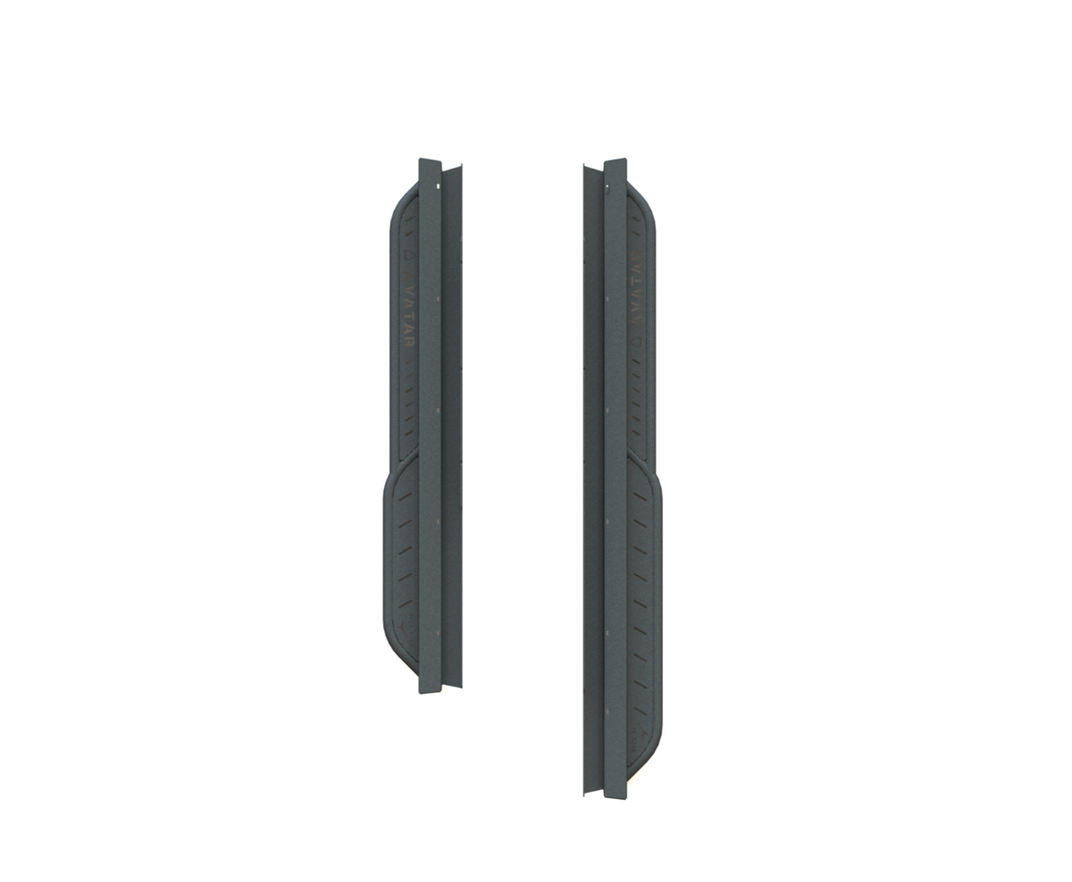 Avatar NV3500 RockBody Side Steps two-piece dark gray steel pair on Tampa Home & Garden Store