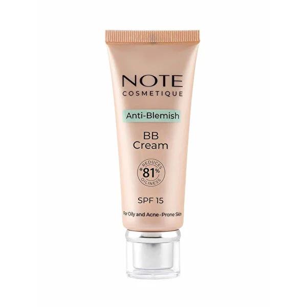 Note Anti-Blemish BB Cream No. 02 Light Beige foundation tube, matte finish, SPF 15 on Tampa Home & Garden Store
