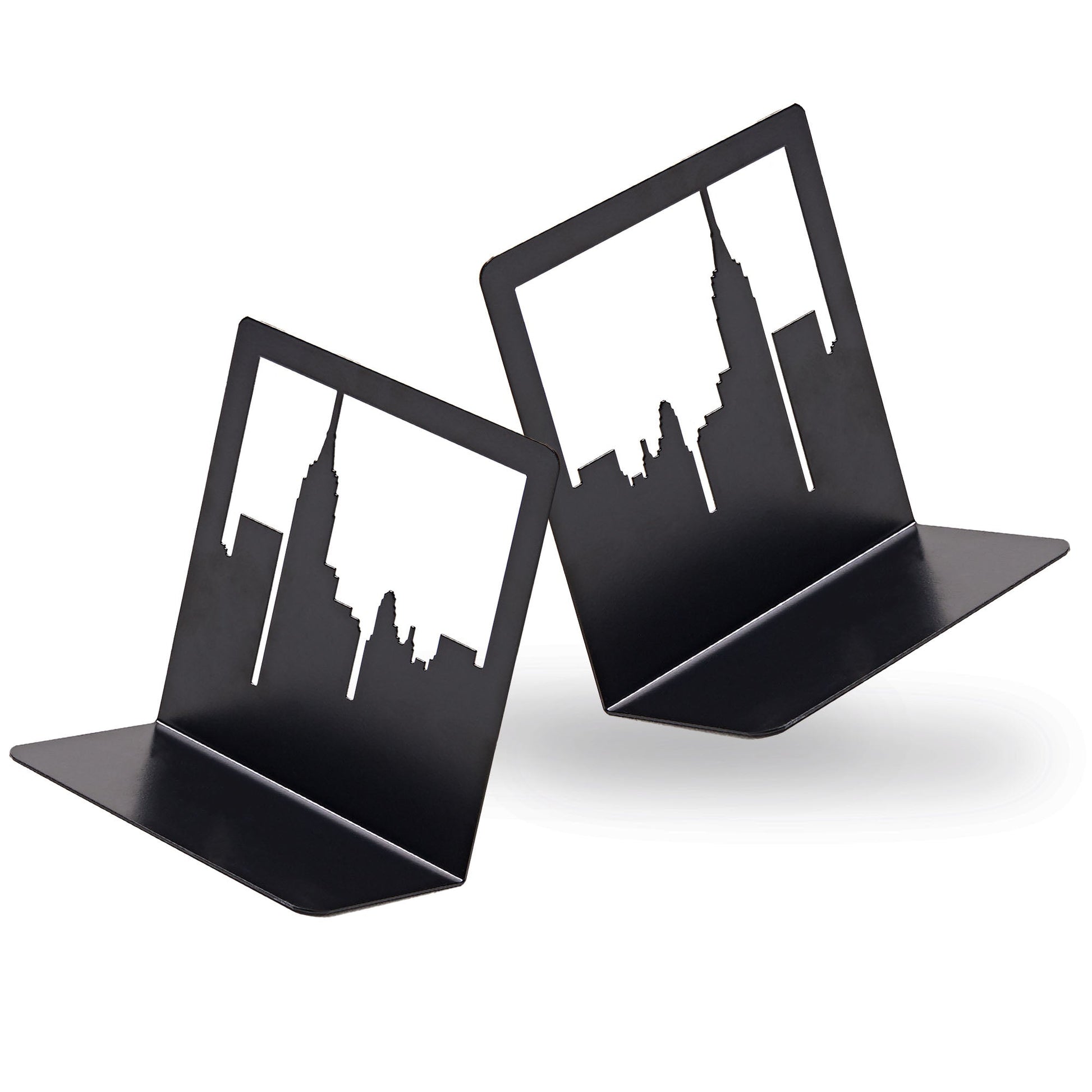 NYC Skyline Bookends – Decorative Metal Book Ends by Geomod - Tampa Home & Garden Store