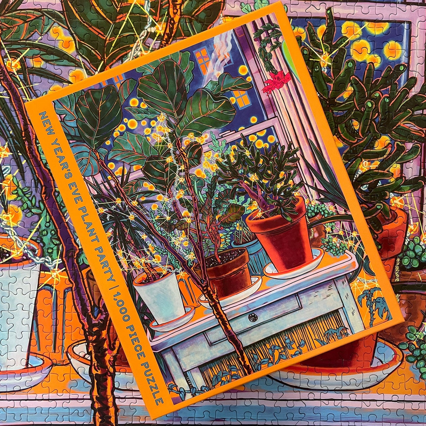 New Year's Eve Plant Party Puzzle 1000 Pieces
