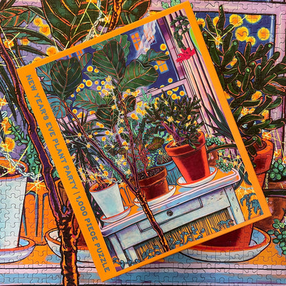 New Year's Eve Plant Party Puzzle 1000 Pieces