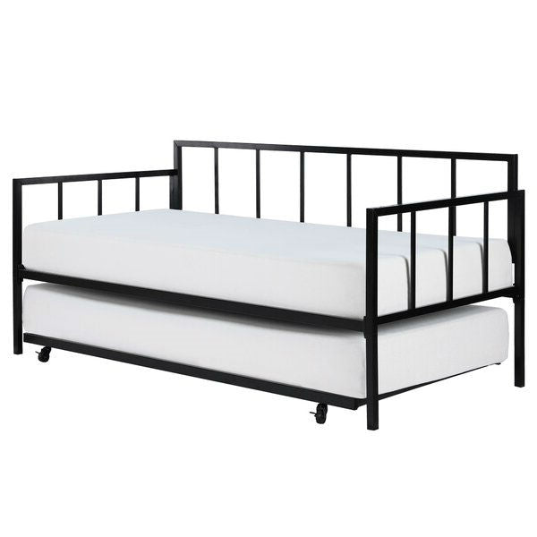 Sofá cama individual de metal resistente con cama nido extraíble