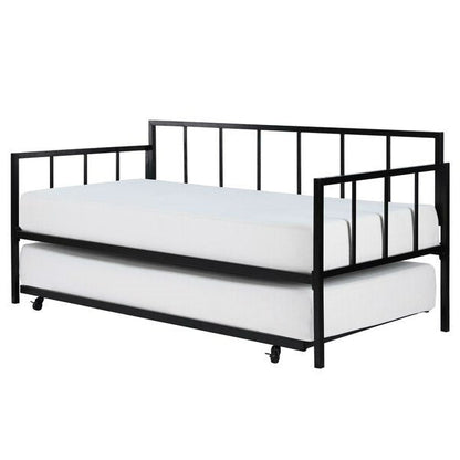 Sofá cama individual de metal resistente con cama nido extraíble