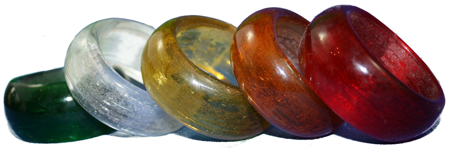 Napkin Ring Glass - Amber - Tampa Home & Garden Store
