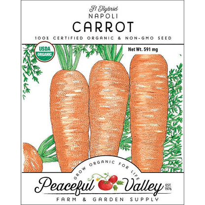 Napoli Carrot Seeds (Organic) - Tampa Home & Garden Store