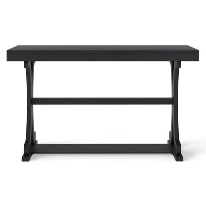 Narrow Console Table Vintage 52 Inch Long with Open Storage Shelf