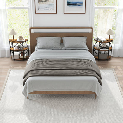 Narrow Side Table with Study Metal Frame and Storage Shelves