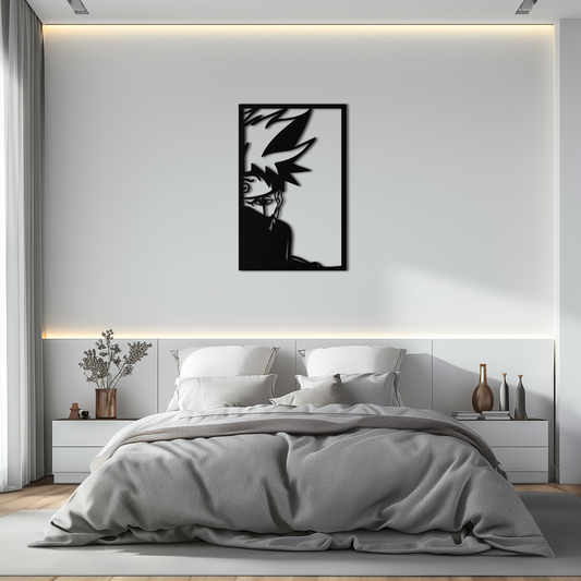 Naruto Inspired Metal Wall Art – Minimalist Ninja Silhouette Panel- KAF624 - Tampa Home & Garden Store