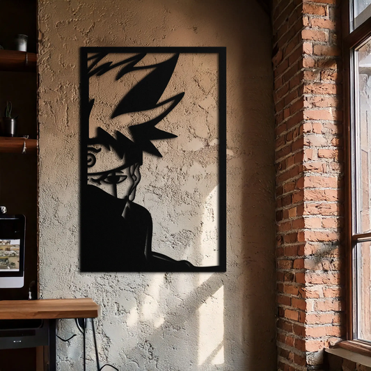 Naruto Inspired Metal Wall Art – Minimalist Ninja Silhouette Panel- KAF624 - Tampa Home & Garden Store