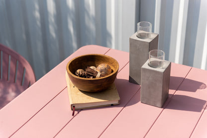 Nassau Square Table Peony Pink Social Plastic outdoor table LifestyleGarden US on Tampa Home & Garden Store