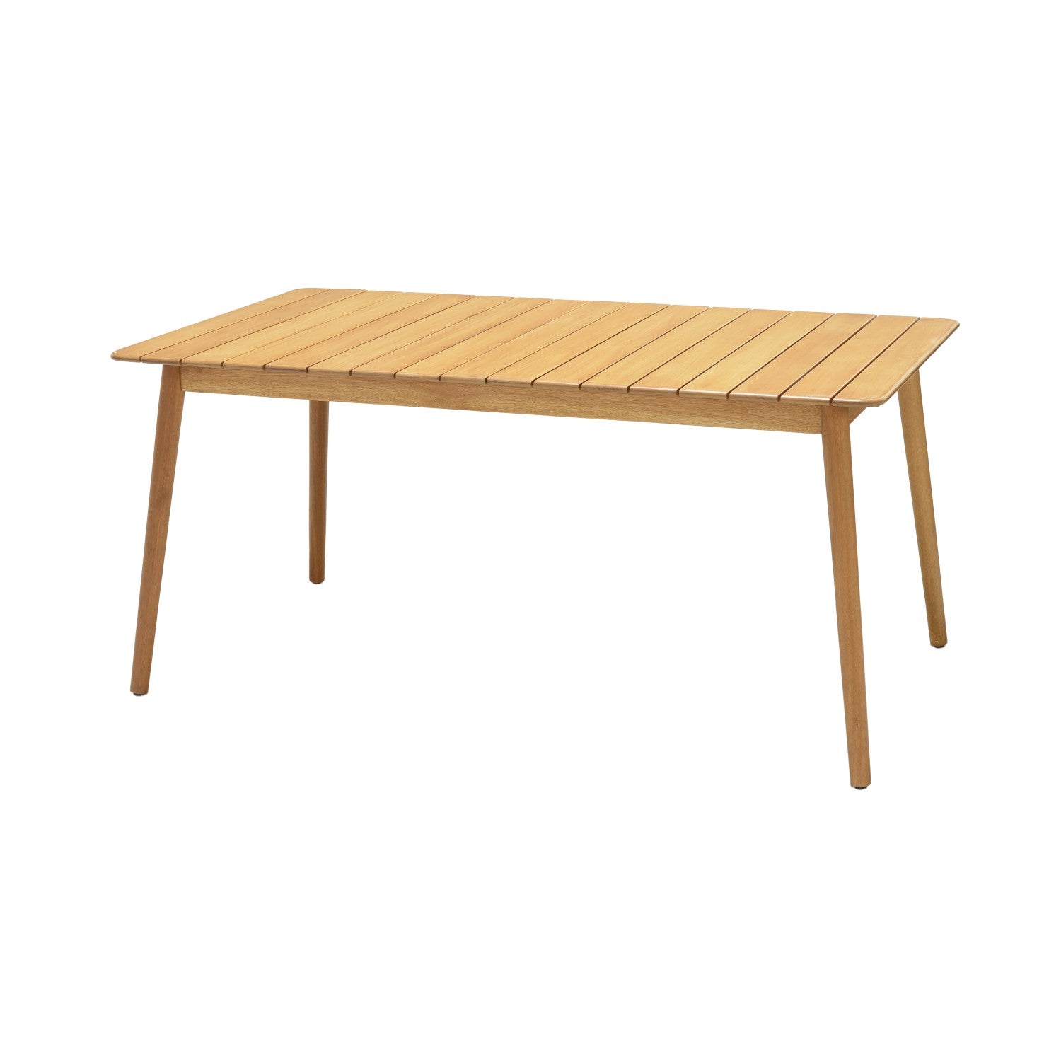 Nassau rectangular hardwood table with slatted top natural finish LifestyleGarden US on Tampa Home & Garden Store