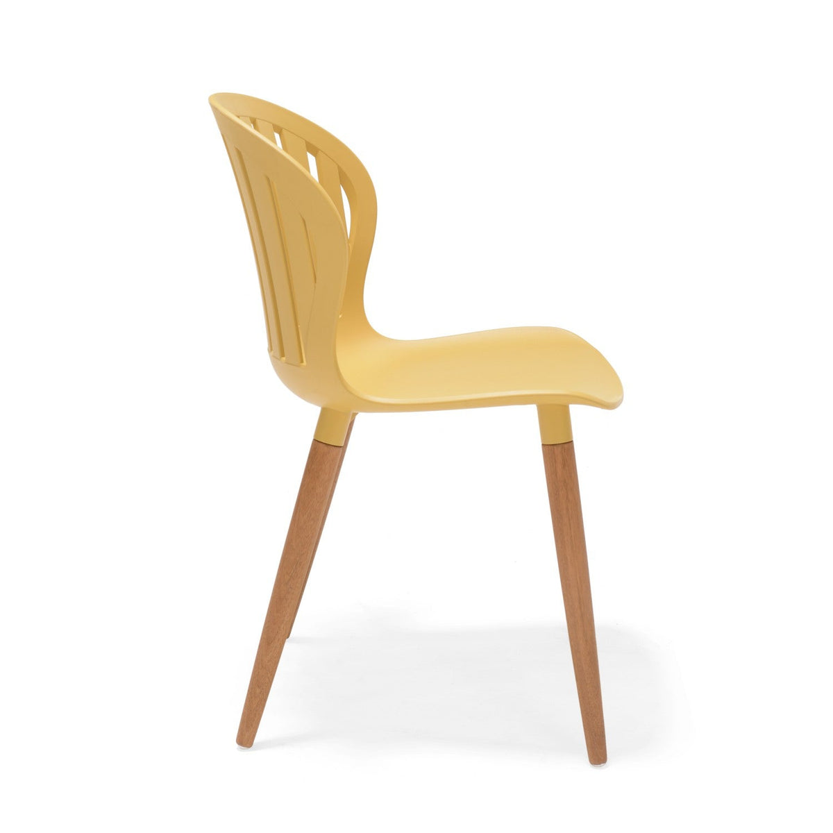 Nassau Side Chair Honey Yellow Social Plastic by LifestyleGarden US, 2pc outdoor chair on Tampa Home & Garden Store