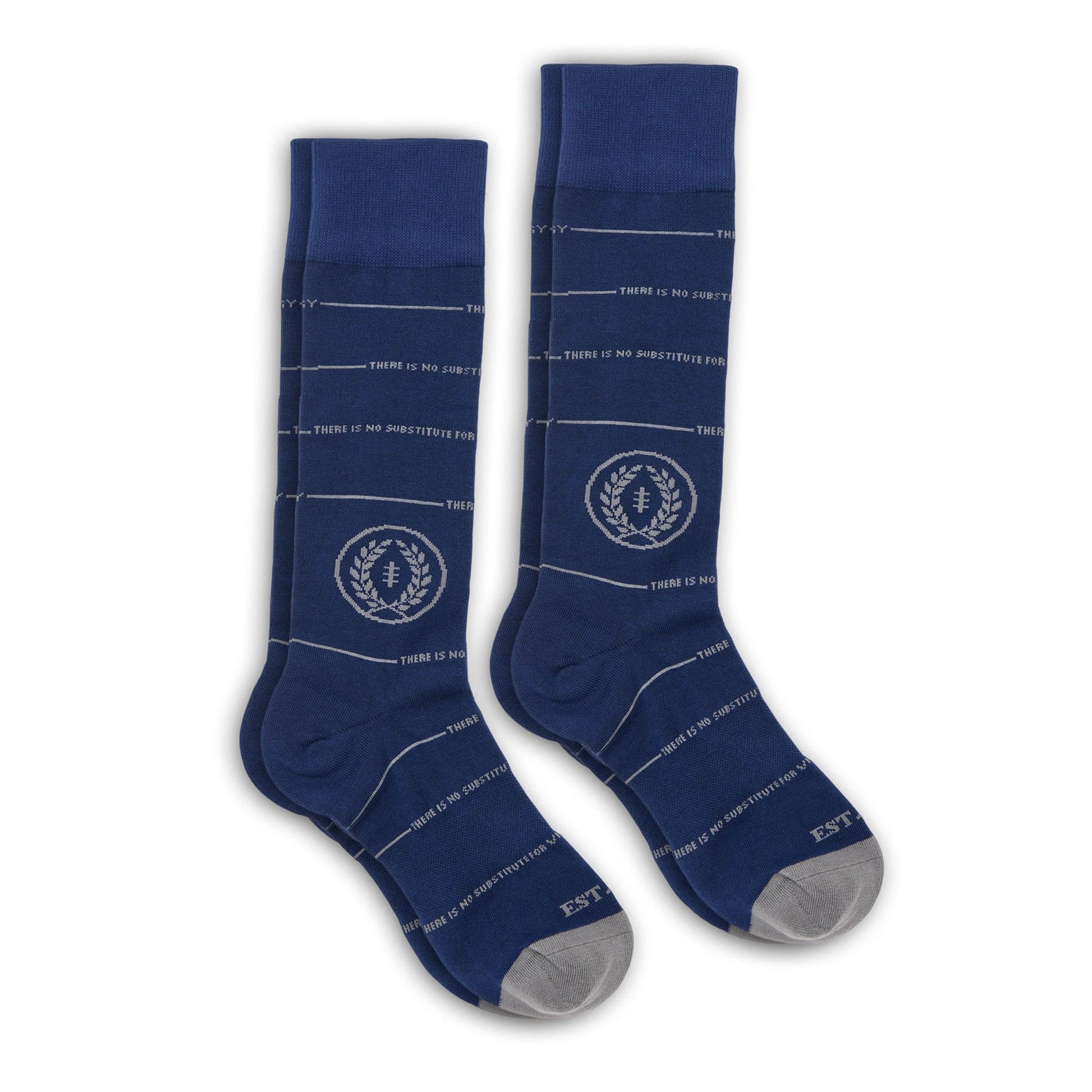 NFF 2-Pack DeadSoxy socks, blue with grey toe/heel and crest motif on Tampa Home & Garden Store