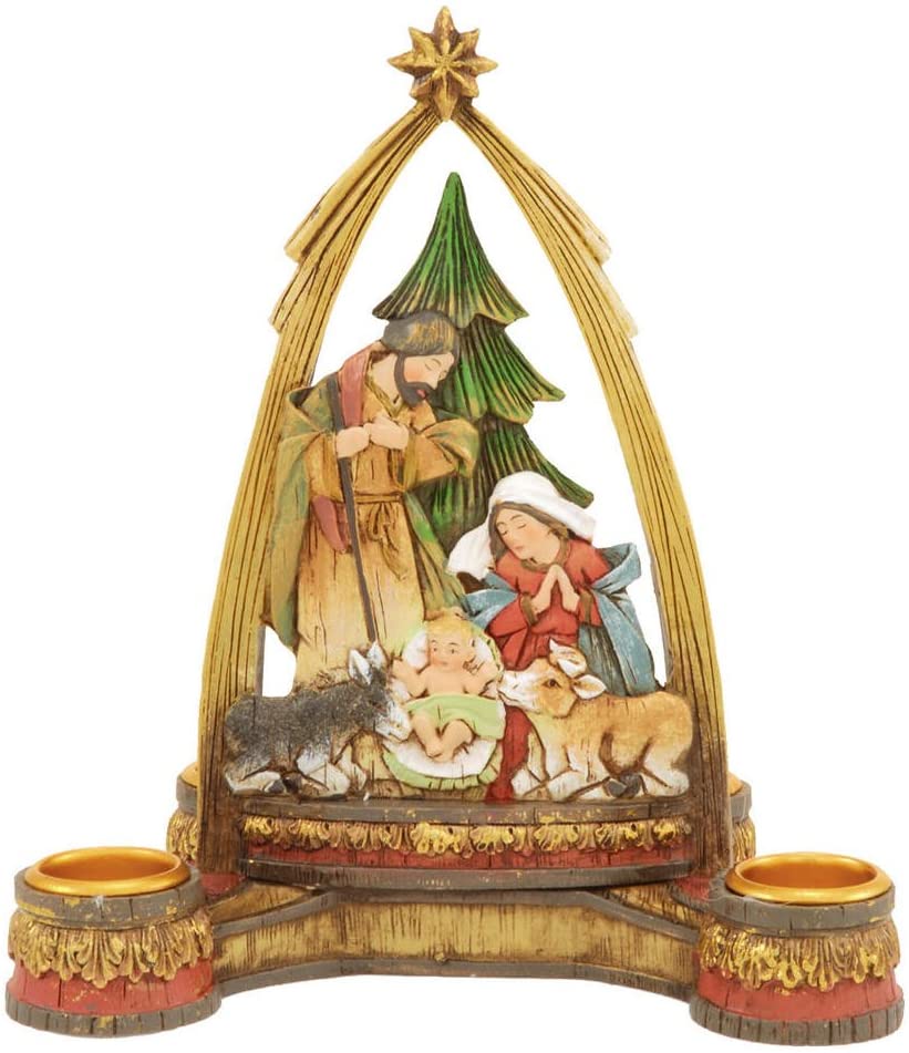 Nativity with Arch Christmas Advent Candleholder - Tampa Home & Garden Store