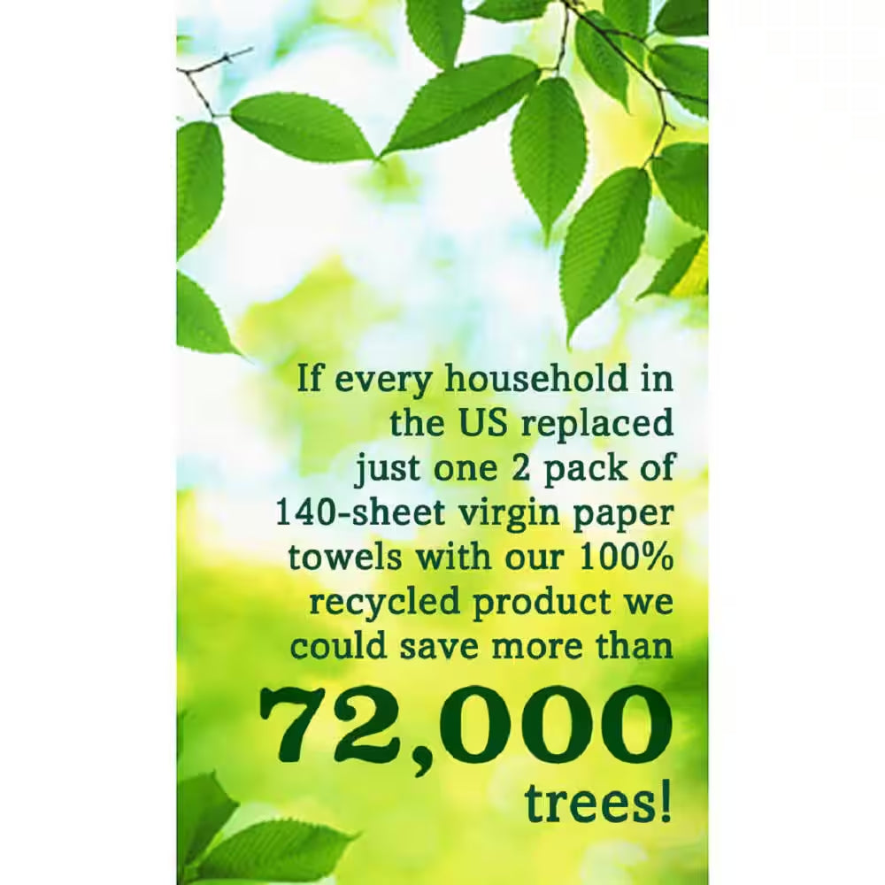 Natural Unbleached 100% Recycled 2-Ply Jumbo Roll Paper Towels - Tampa Home & Garden Store