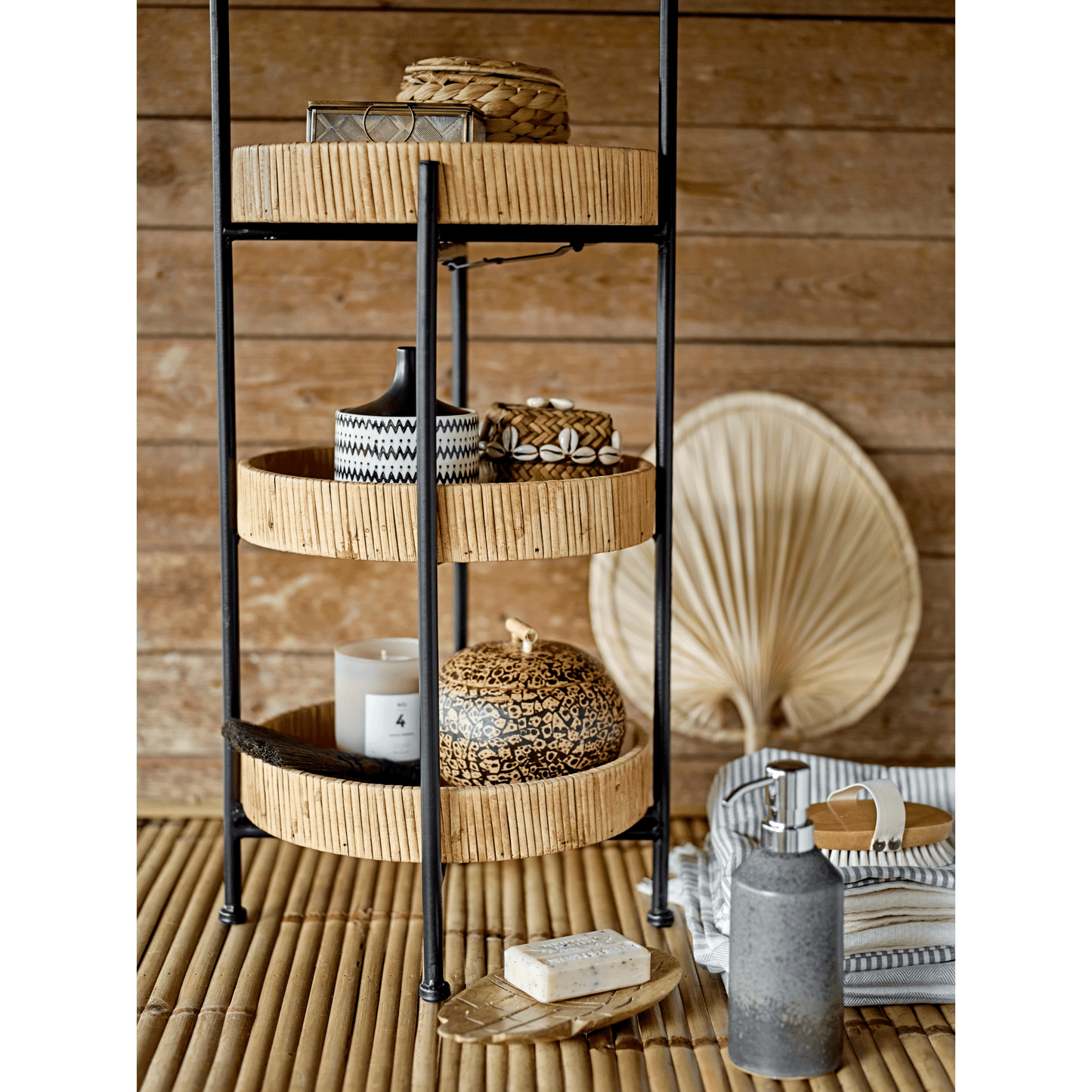 Natural Water Hyacinth Storage Baskets with Lids, Set of 3 - Tampa Home & Garden Store