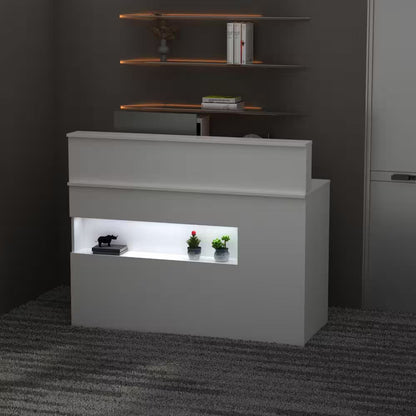Natural White Corner Computer Desk with Hutch and Storage - Tampa Home & Garden Store