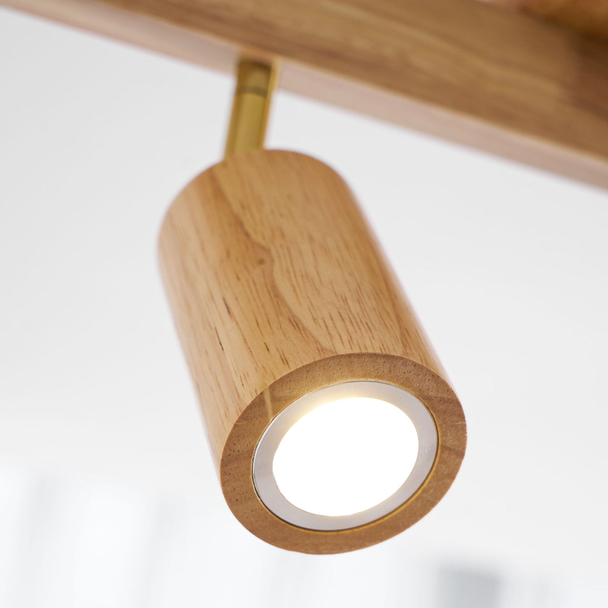 Grain Wood Shade Track Spotlight with Adjustable Heads in natural wood Moktan Sabai on Tampa Home & Garden Store
