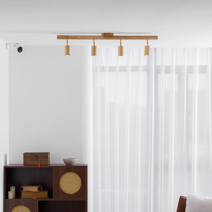 Grain Wood Shade Track Spotlight and Heads