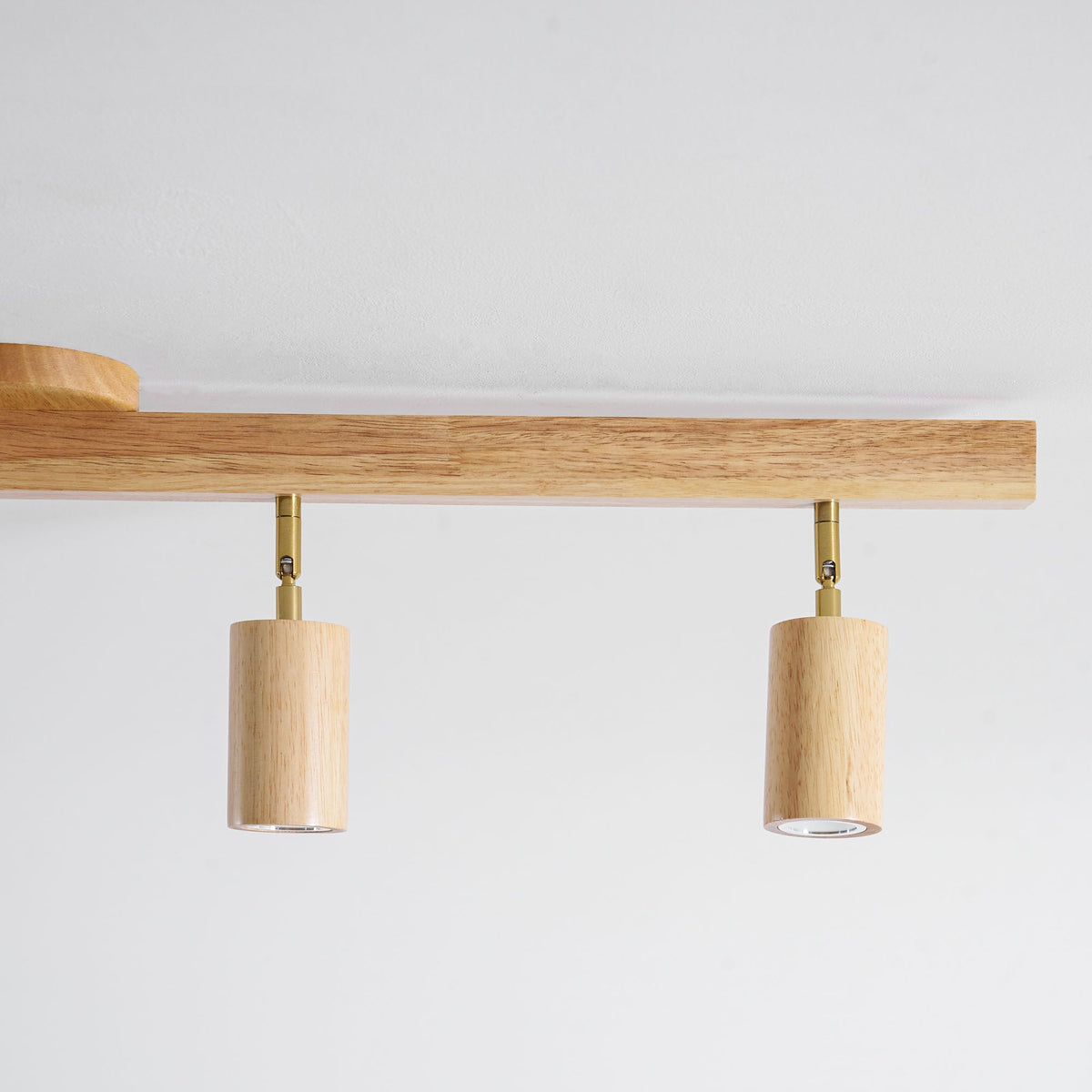 Grain Wood Shade Track Lighting Fixture with adjustable heads in natural wood on Tampa Home & Garden Store