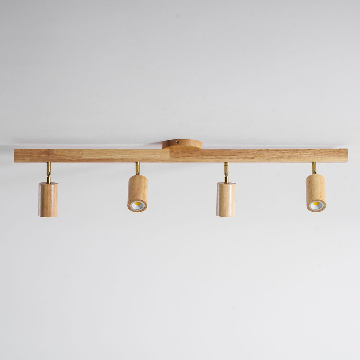 Grain wood shade track spotlight with adjustable heads four pendants Moktan Sabai on Tampa Home & Garden Store