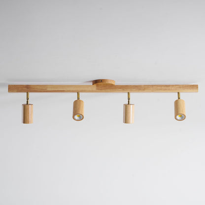 Grain wood shade track spotlight with adjustable heads four pendants Moktan Sabai on Tampa Home & Garden Store
