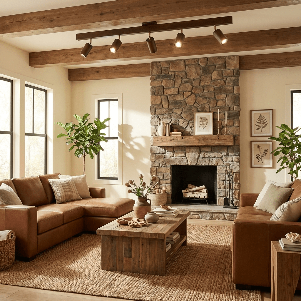 Grain Wood Shade Track Spotlight with Adjustable Heads, 5-head track lighting fixture on Tampa Home & Garden Store