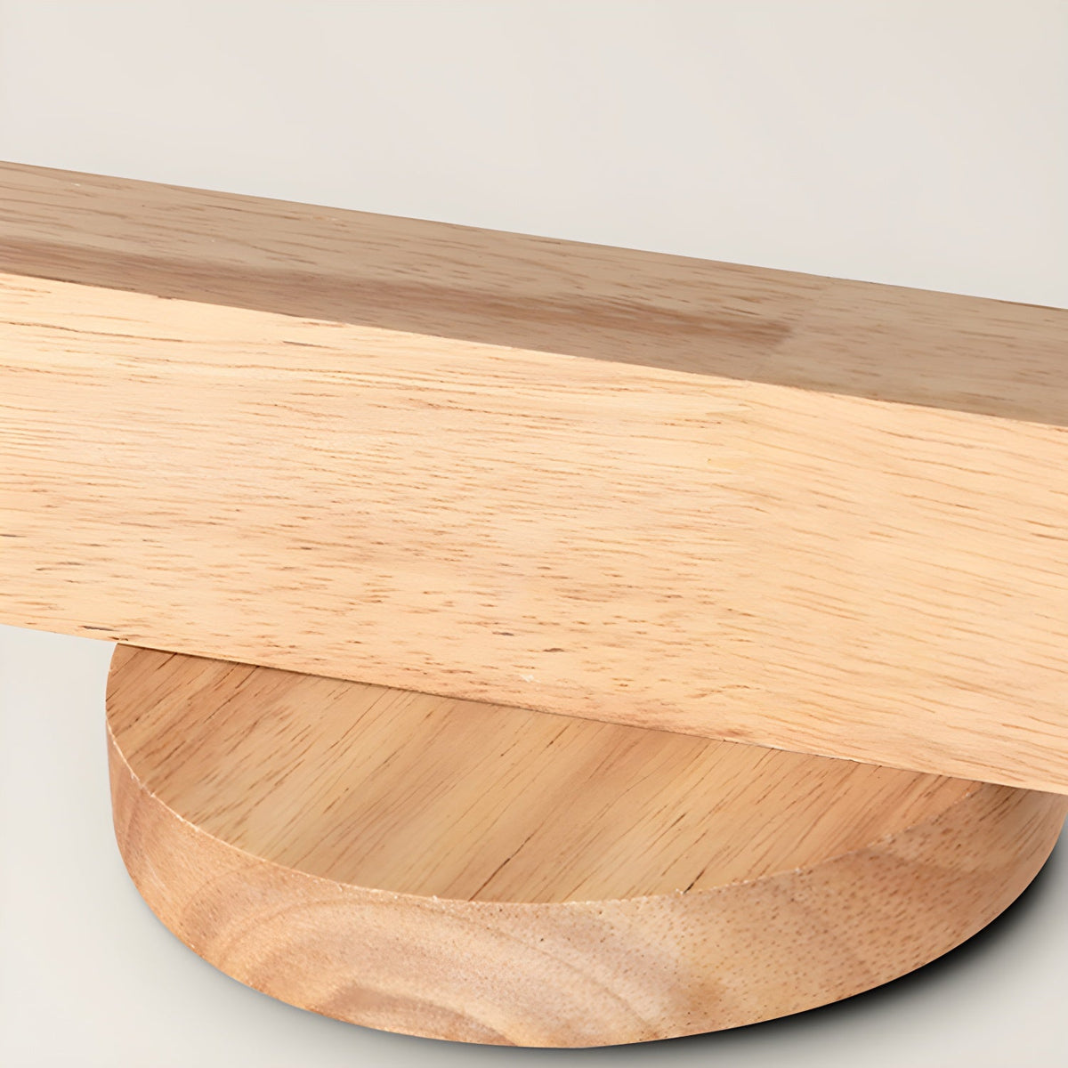 Grain wood shade track lighting fixture base in natural oak with copper-toned edge by Moktan Sabai on Tampa Home & Garden Store