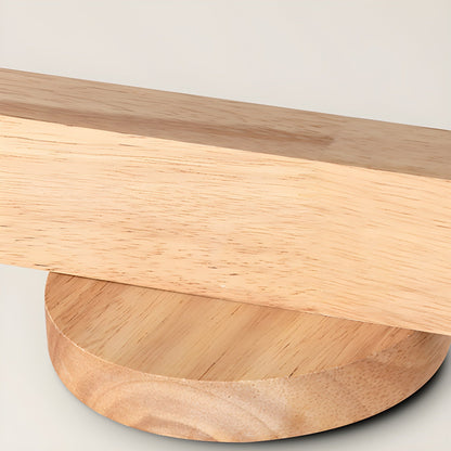 Grain wood shade track lighting fixture base in natural oak with copper-toned edge by Moktan Sabai on Tampa Home & Garden Store