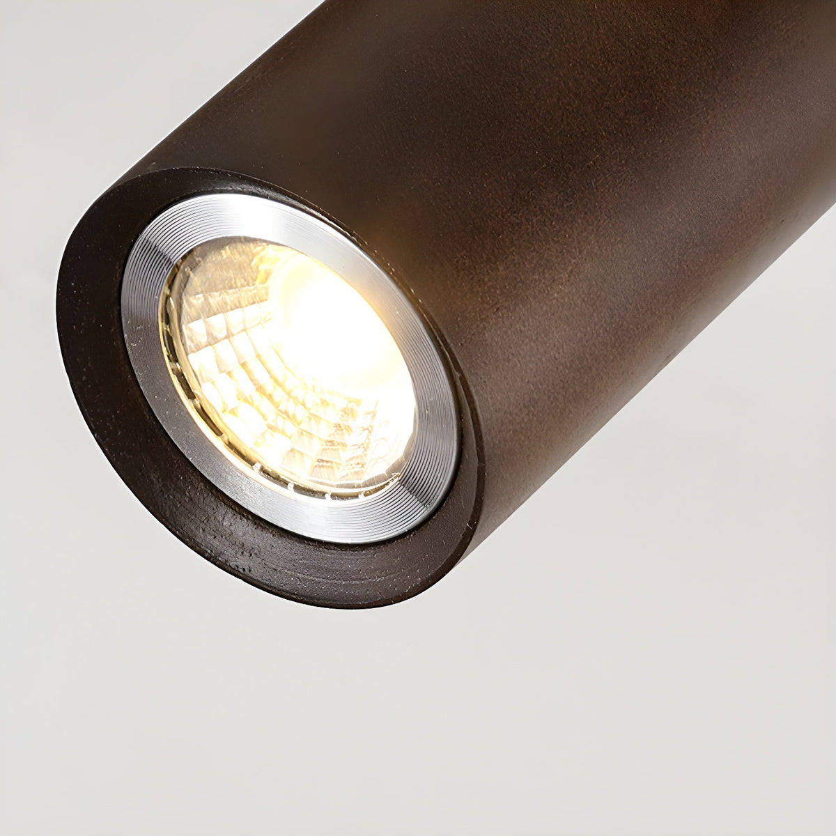 Grain Wood Shade Track Spotlight with Adjustable Heads in brown wood finish Moktan Sabai on Tampa Home & Garden Store
