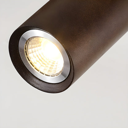 Grain Wood Shade Track Spotlight with Adjustable Heads in brown wood finish Moktan Sabai on Tampa Home & Garden Store