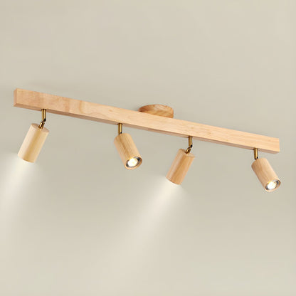 Grain Wood Shade Track Spotlight and Heads